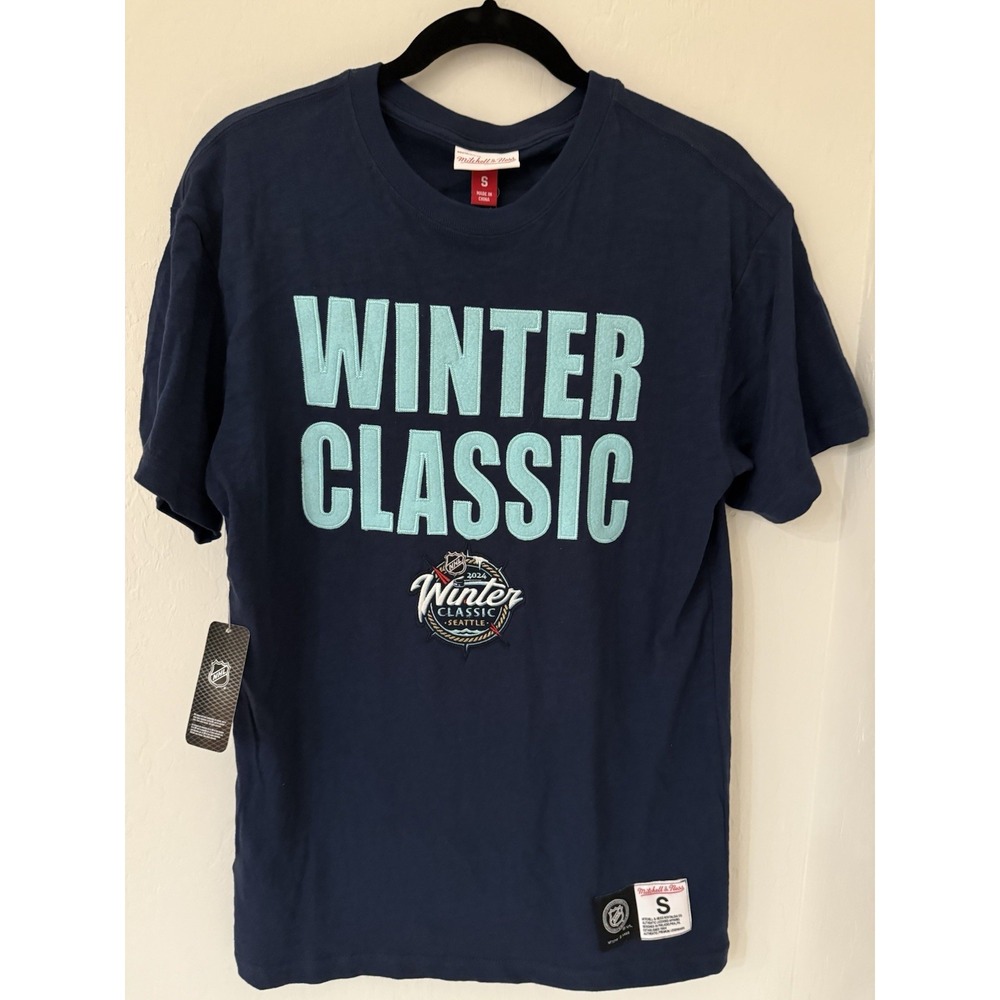 NHL 2024 Winter Classic Seattle Kraken Men's Mitchell & Ness T-Shirt- Small -NWT